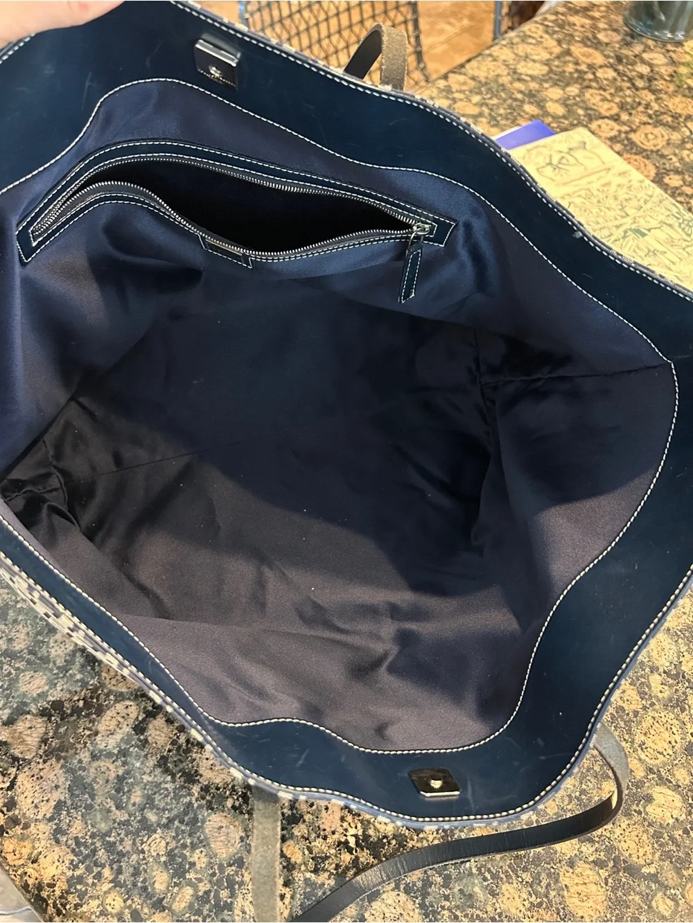 Fendi Blue Monogram Tote Bag